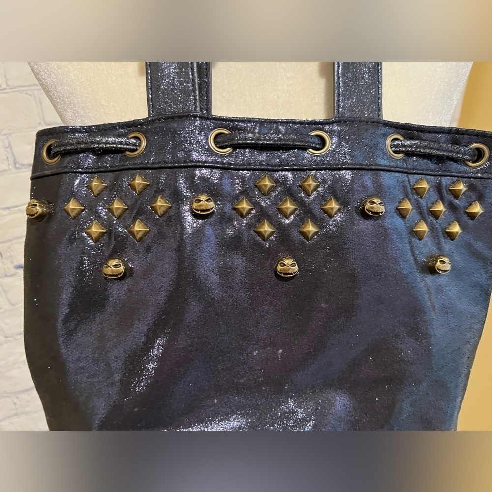 The Nightmare Before Christmas Womens Bucket Bag Glitter Indigo - Picture 3 of 11